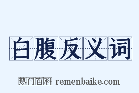 白腹反义词是什么意思的图片